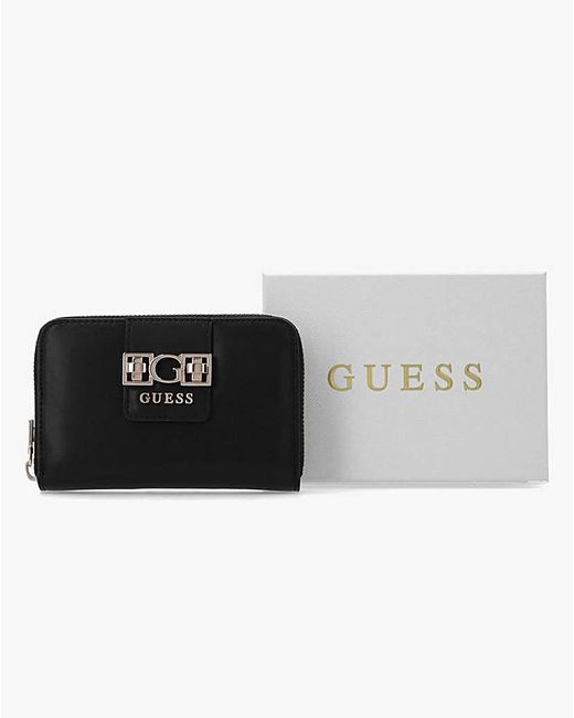 Guess Black Jane Medium Zip Around Wallet