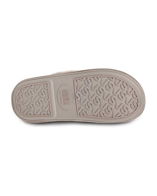 Just Sheepskin|Totes Gray Just Sheepskin Ladies Classic Slippers