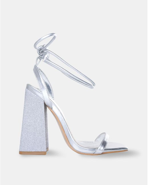 Public Desire White Dancefloor Wide E Fit