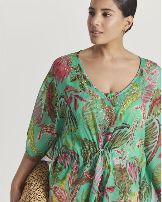 MAGISCULPT Green Embellished Kaftan