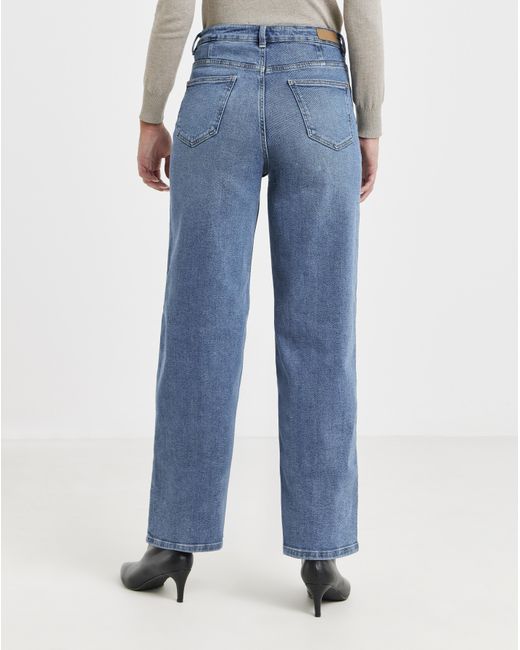 Simply Be Blue Sbe 99 1 Slouchy Wide Jean