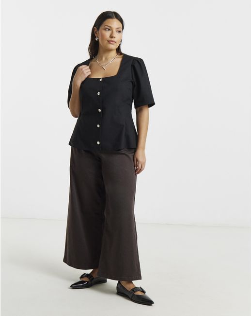 Simply Be Black Peplum Blazer