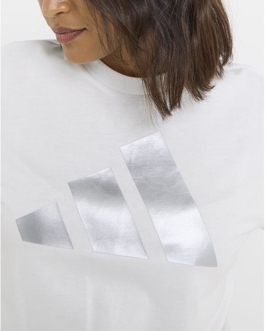 Adidas White Large Logo T-Shirt