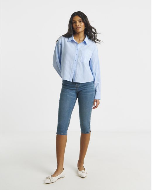 Simply Be Blue Boxy Shirt
