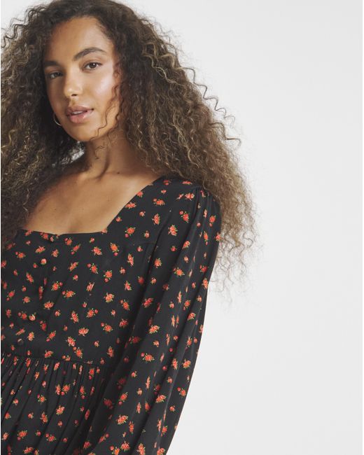 Simply Be Black Waist Detail Skater Dress