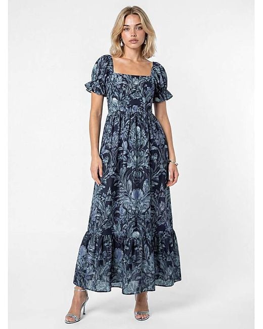 Lovedrobe Blue Floral Print Midaxi Dress
