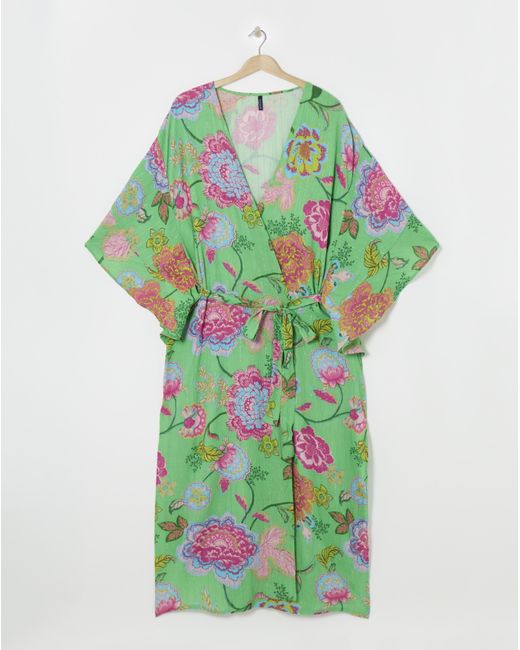 Figleaves Green Open Maxi Kaftan