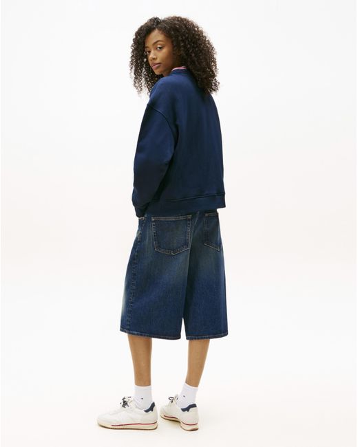 Tommy Hilfiger Blue Boxy Badge Crew