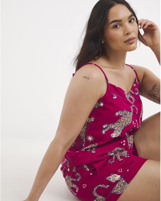 Pretty Secrets Purple Animal Cami Set