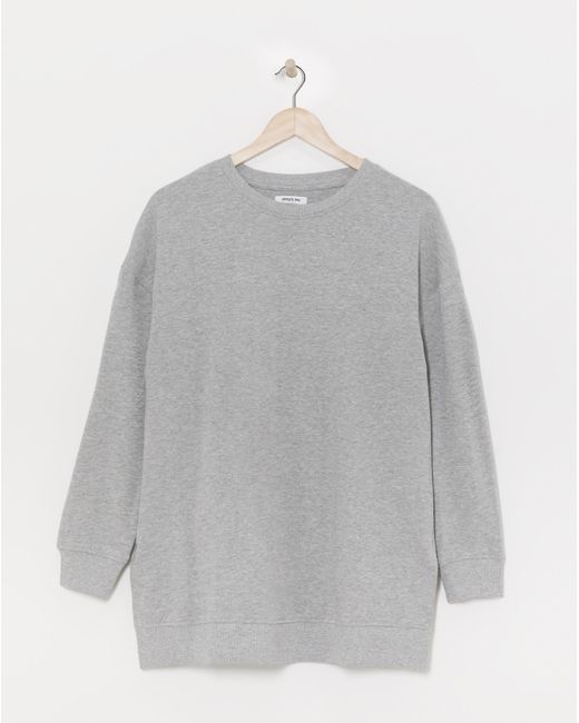 Simply Be Gray Side Split Sweatshirt Tunic