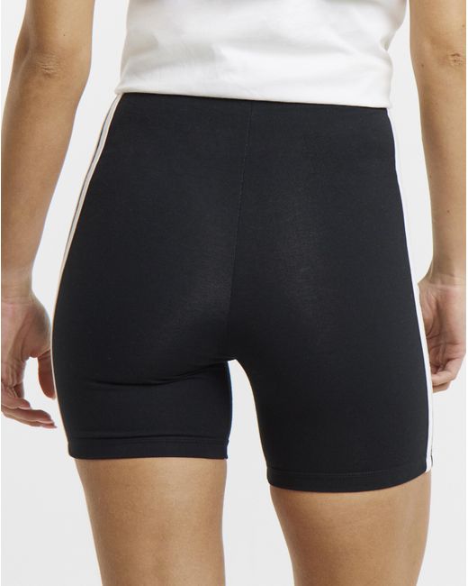 Adidas White 3 Stripes Biker Shorts