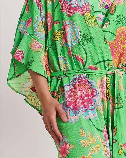 Figleaves Green Open Maxi Kaftan