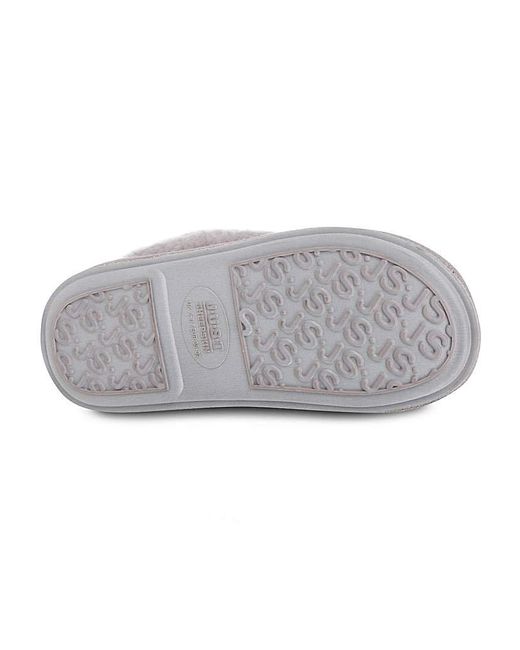 Just Sheepskin|Totes Gray Just Sheepskin Ladies Albery Slippers