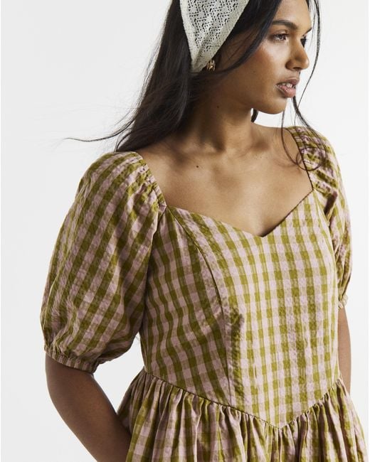 Simply Be Natural Seersucker Midi Dress