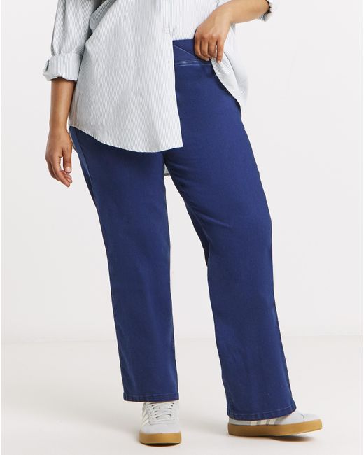 Simply Be Blue Weekender Wide Leg Jegging