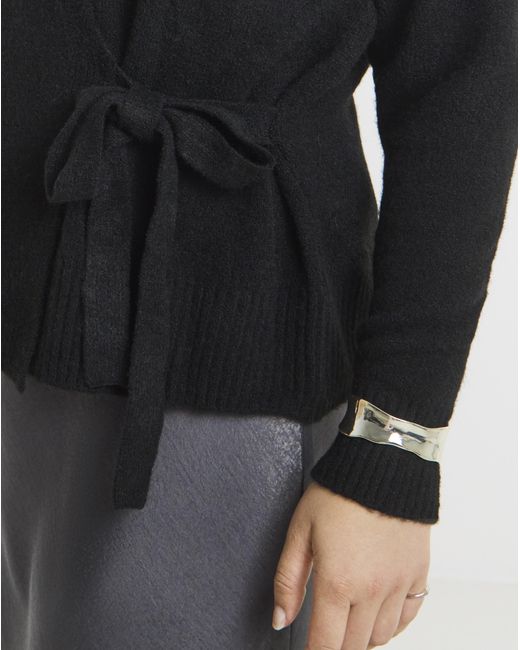Simply Be Black Ballet Wrap Cardigan