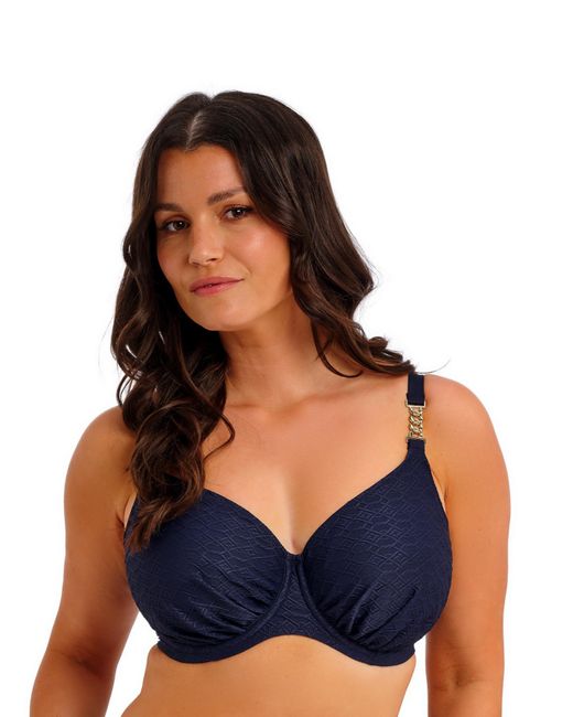 Fantasie Blue Azores Gathered Bikini Top
