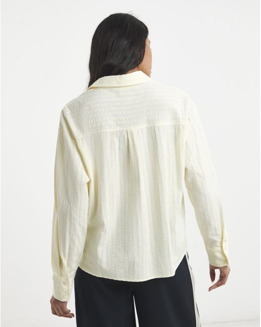 Simply Be Natural Boxy Striped Seersucker Shirt