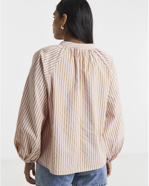 Simply Be Blue Long Sleeved Poplin Blouse