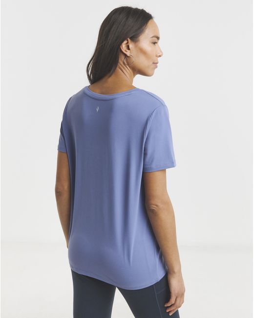 Skechers Blue Godri Serene V-Neck Top