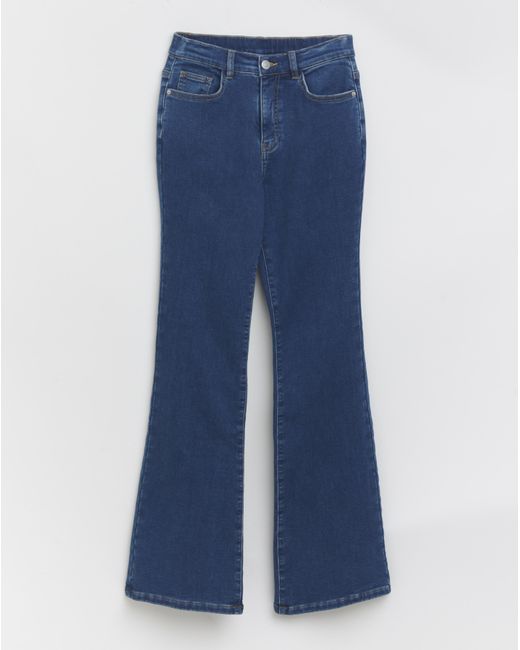 Simply Be Blue Fleece Lined Cosy Flare Leg Jeans