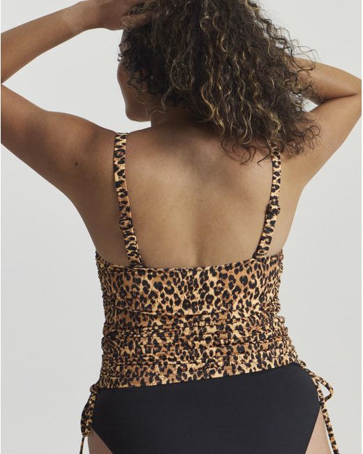 Simply Be Brown Bandeau Tankini Top