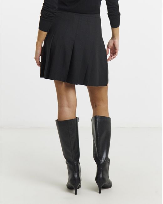 Simply Be Gray Woven Pleated Mini Skirt