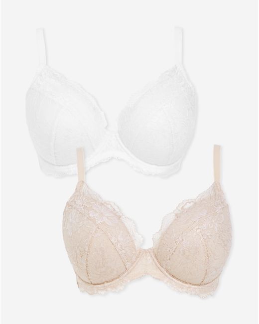 Pretty Secrets Brown 2 Pack Ella Padded Plunge Bras