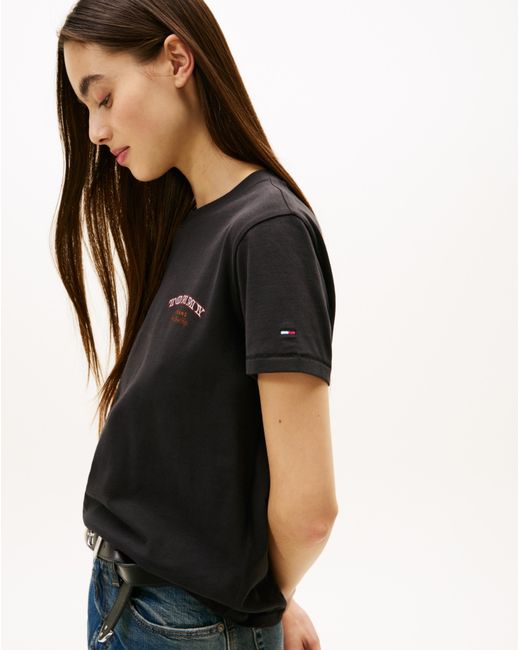 Tommy Hilfiger Black Dollar Stack Crew T-Shirt