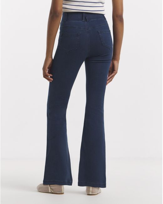 Simply Be White Flared Pull On Jeggings