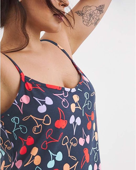 Simply Be Blue Cherry Cami Nightie