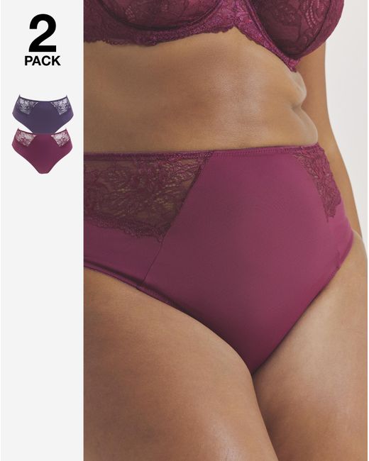 Pretty Secrets Purple Ella 2 Pack Full Knickers