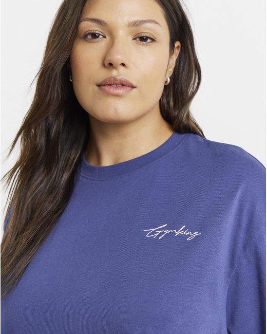Gym King Blue Boyfriend T-Shirt