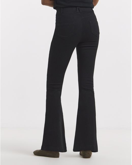 Simply Be White Flared Pull On Jeggings