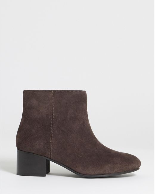 JD Williams Blue Low Block Heel Ankle Boot E Fit