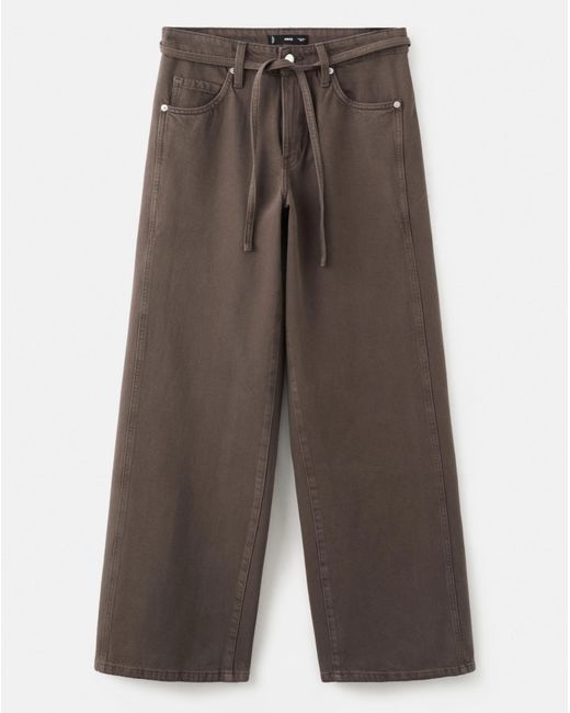 Mango Black Rachel Wide-Leg Jeans With Drawstr