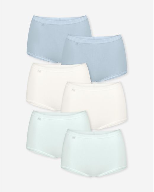 Sloggi Blue 6Pk Basic Maxi Briefs Mint Multi