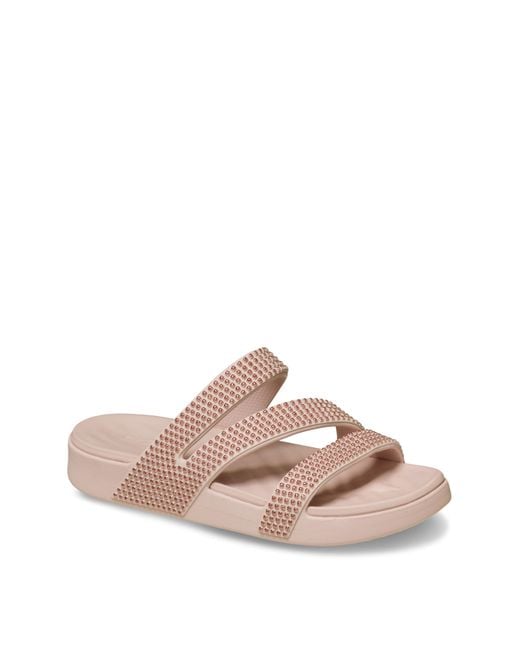 CROCSTM Pink Getaway Gems Strappy Sandals