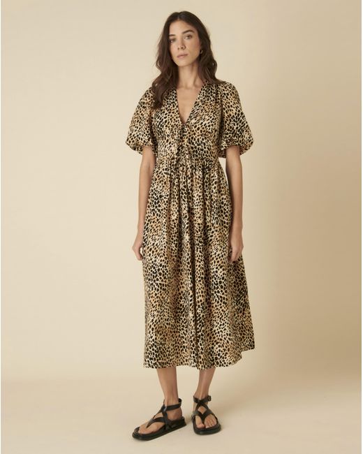 Nobody's Child Natural Midi Dress