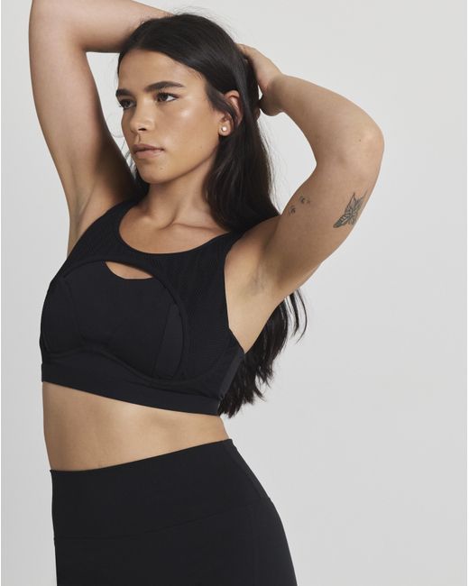 Figleaves Black Medium Support Sports Bra