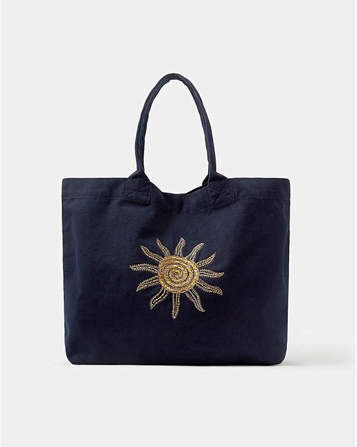 Accessorize Blue Sun Embellished Shopper Bag