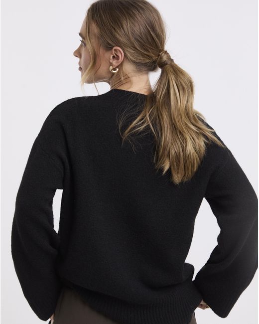 Simply Be Black Crew Neck Jumper