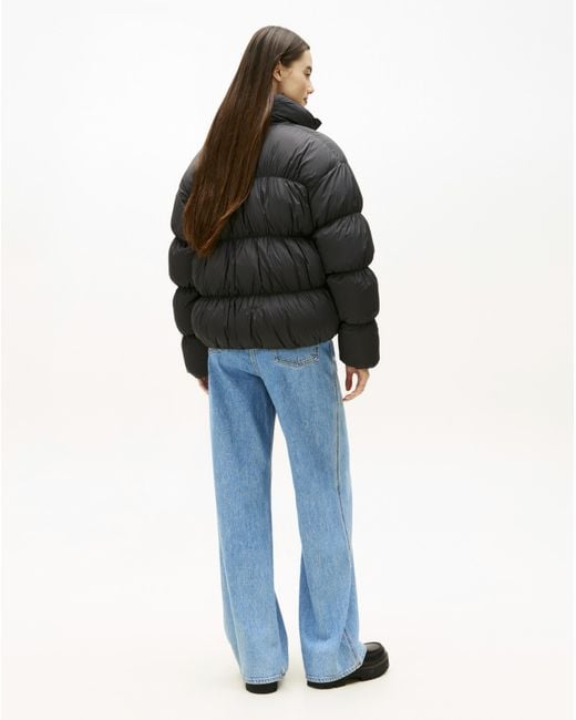Tommy Hilfiger Black Rouched Puffer Down Jacket