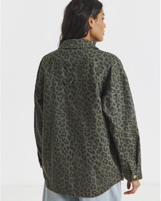 Simply Be Multicolor Leopard Print Utility Shacket