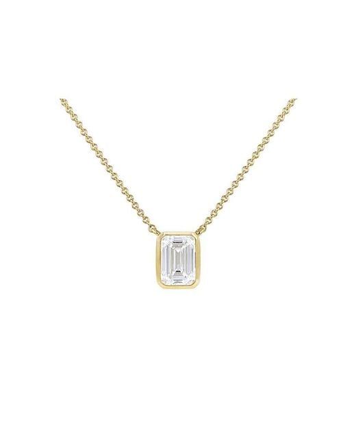 iJewel Metallic 9Ct Lab Diamond 1Ct Necklace