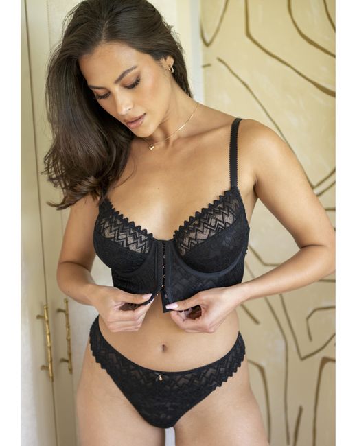 Pour Moi Black Pour Moi Mixology Longline Bra