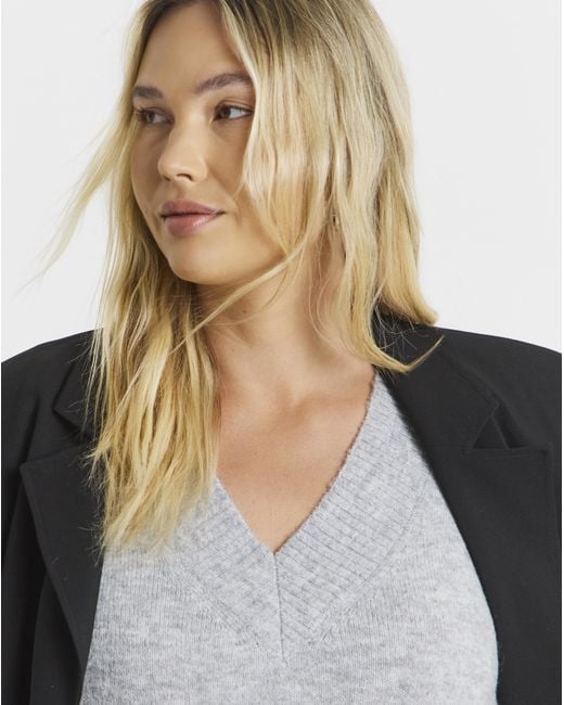 Simply Be Gray V-Neck Tunic