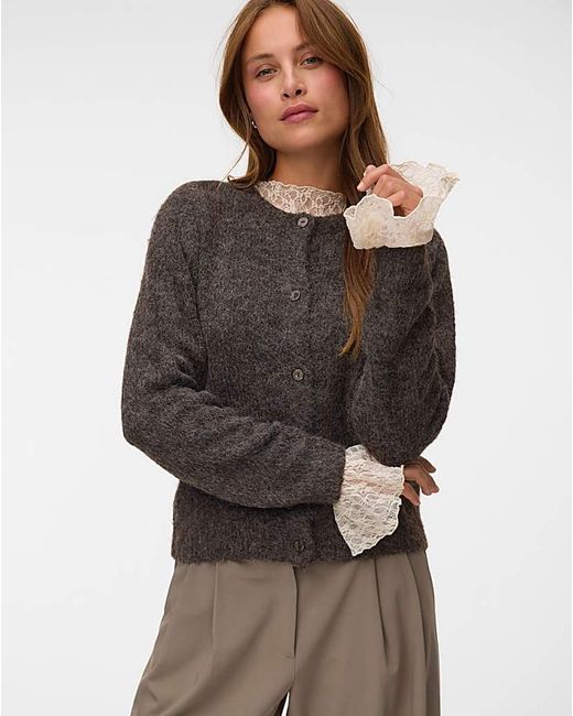 Vero Moda Gray Button Knit Cardigan