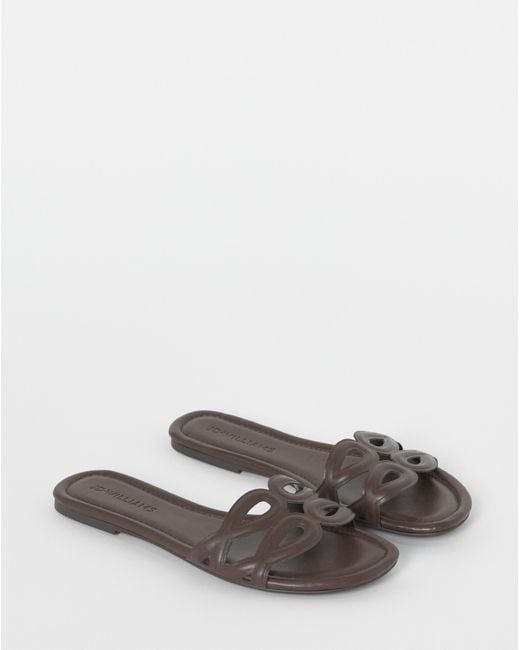 JD Williams Green Padded Loop Mule Sandal Wide