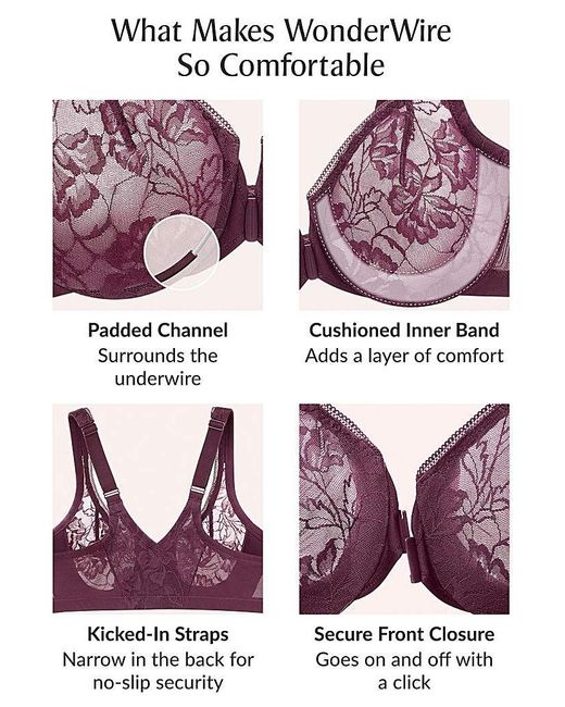 Glamorise Blue 9246 Wonder Wire Bra